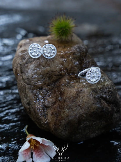 Bronze Drum Blessing Mini Studs