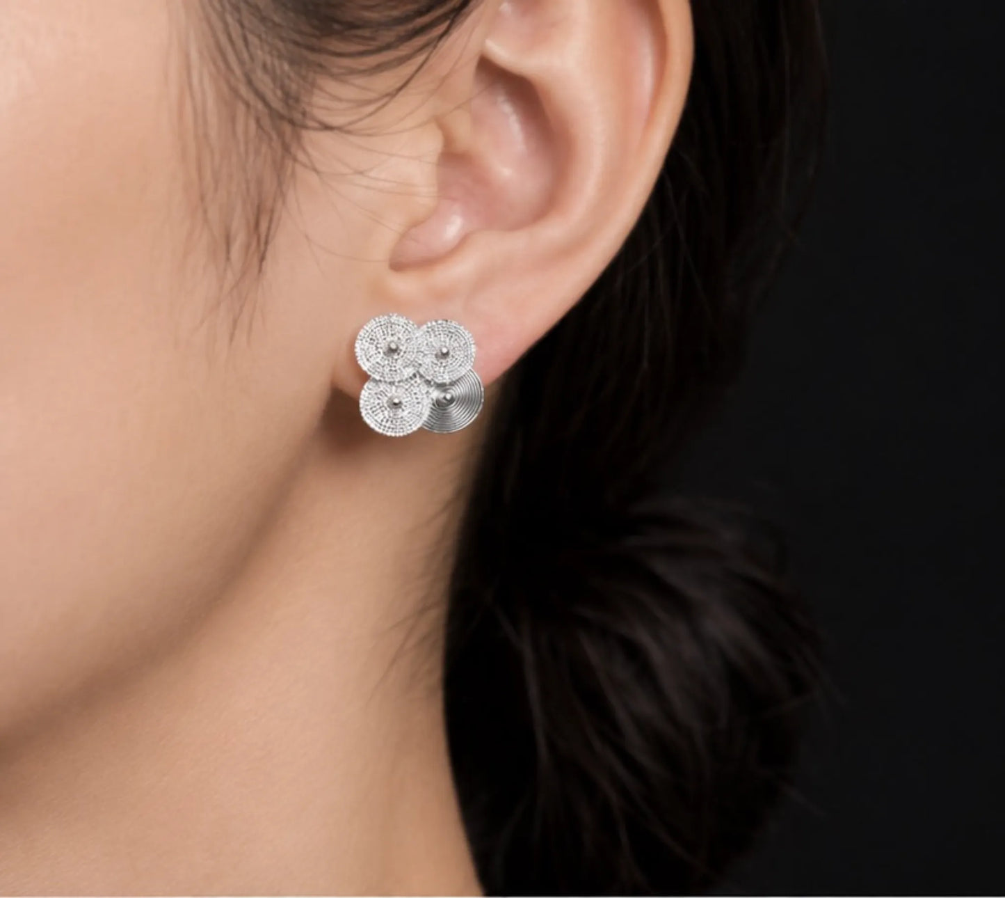Spiral Token Stud Earrings