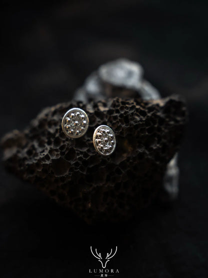 Bronze Drum Blessing Mini Studs