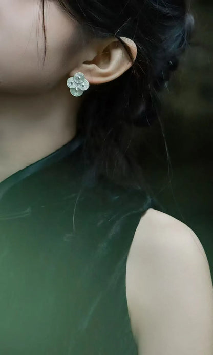 Spiral Token Stud Earrings