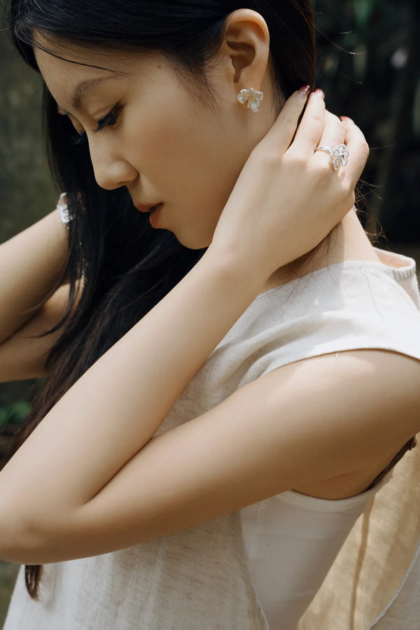 Mist Bloom Stud Earrings