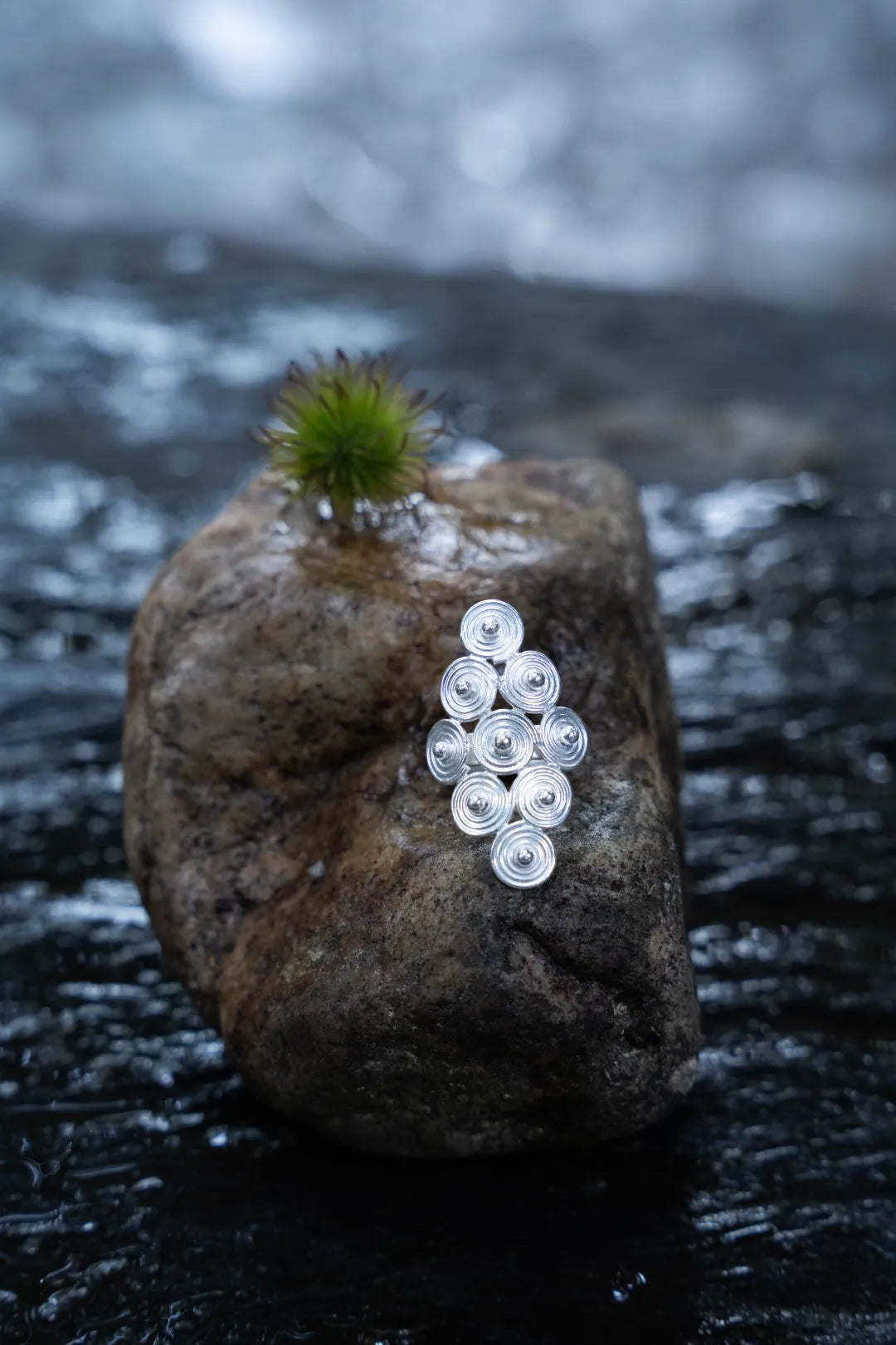River Memory Spiral Ring