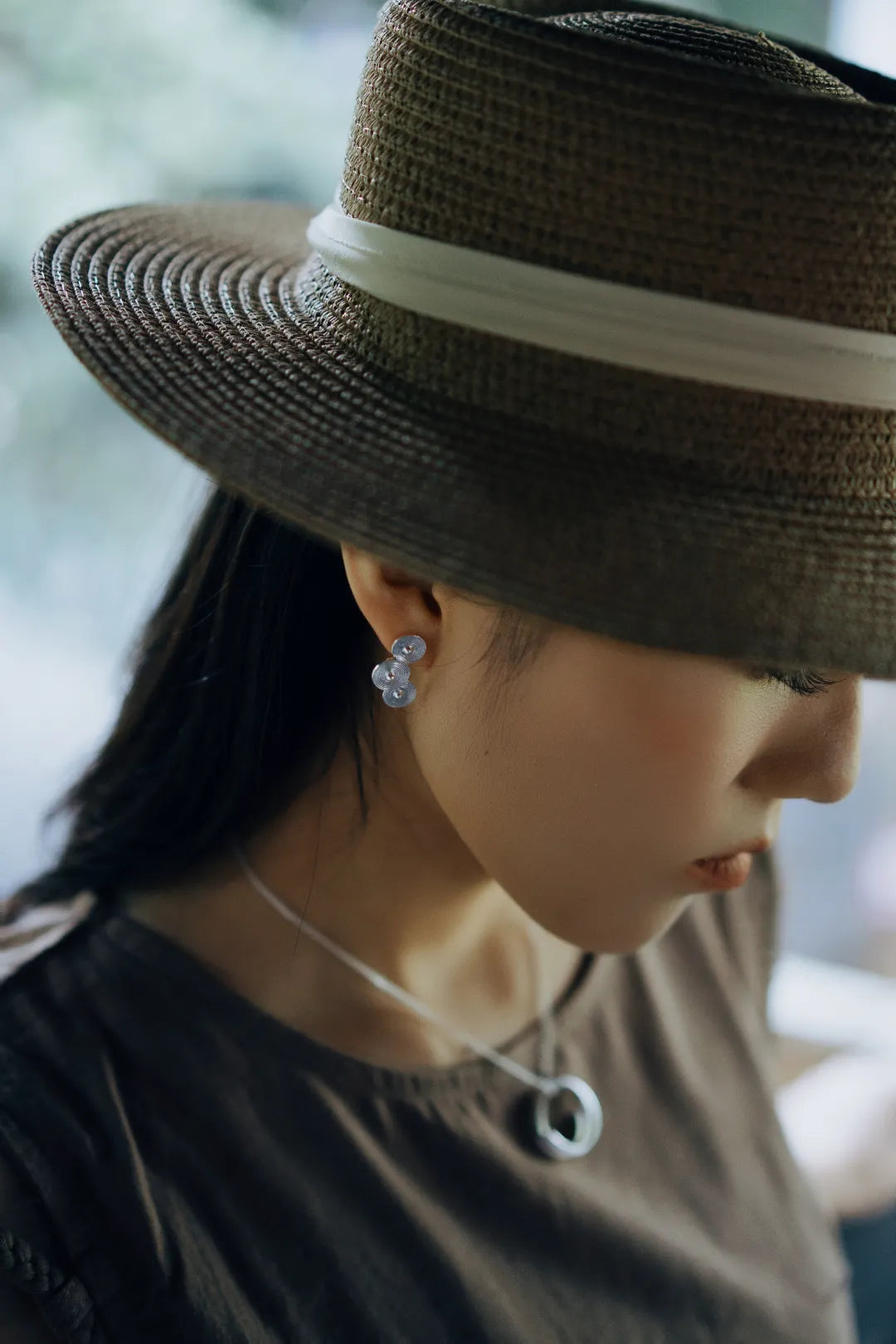 Crescent Ripple Reunion Stud Earrings