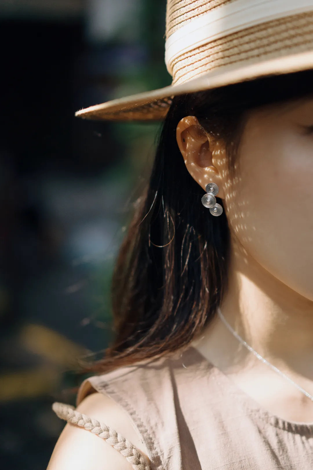 Crescent Ripple Reunion Stud Earrings