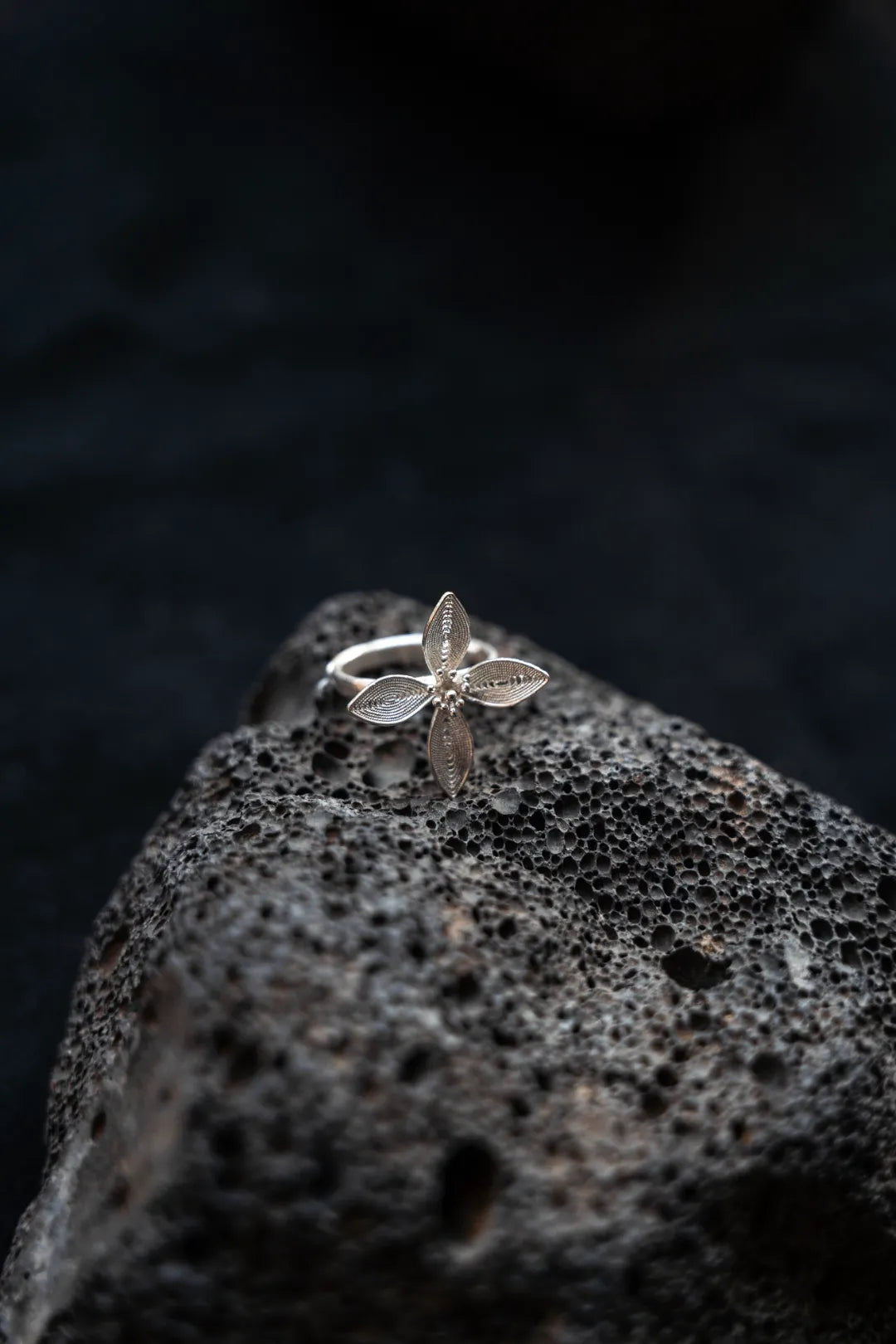 Four Petal Open Ring