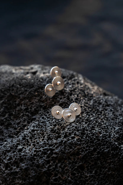 Crescent Ripple Reunion Stud Earrings