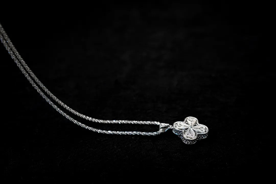 Five Bloom Blessing Pendant Necklace