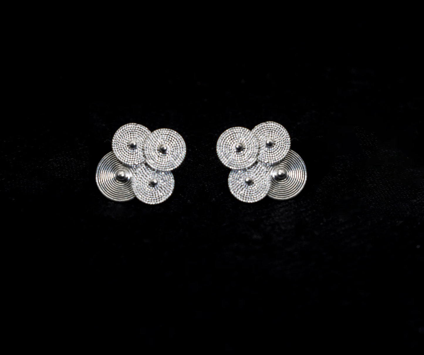 Spiral Token Stud Earrings