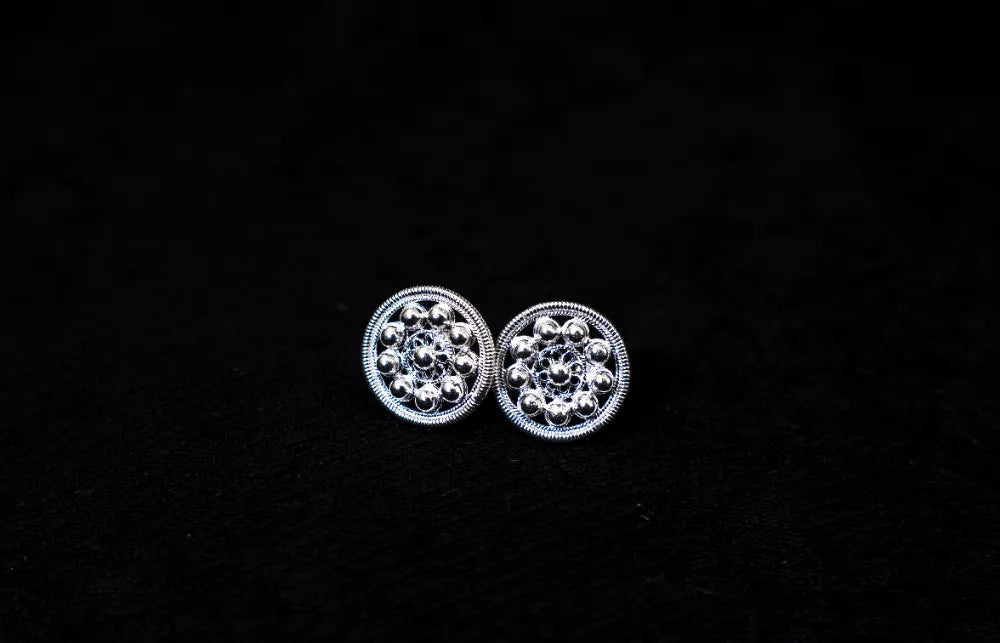 Bronze Drum Blessing Mini Studs