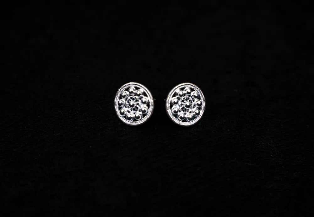 Bronze Drum Blessing Mini Studs