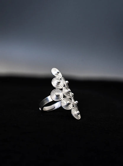 River Memory Spiral Ring