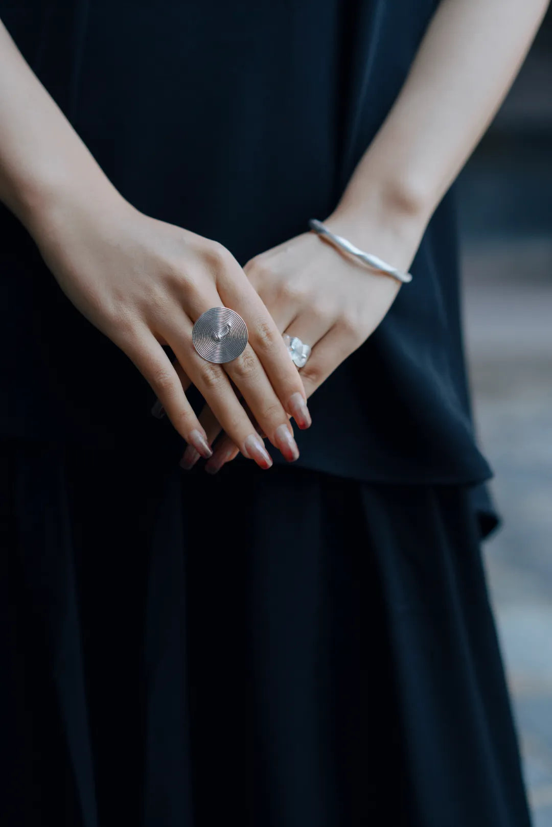 Spiral Return Wide Ring
