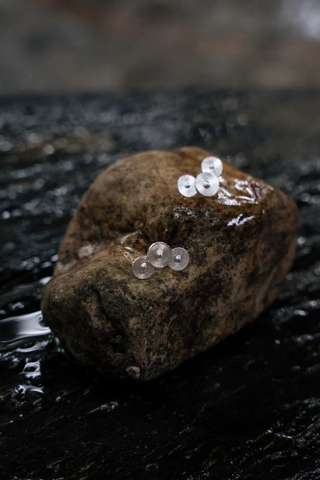 Crescent Ripple Reunion Stud Earrings