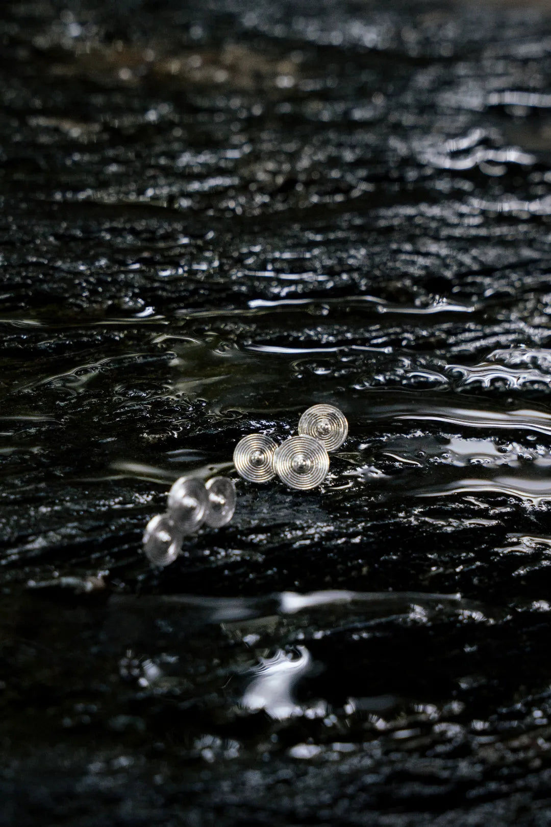 Crescent Ripple Reunion Stud Earrings
