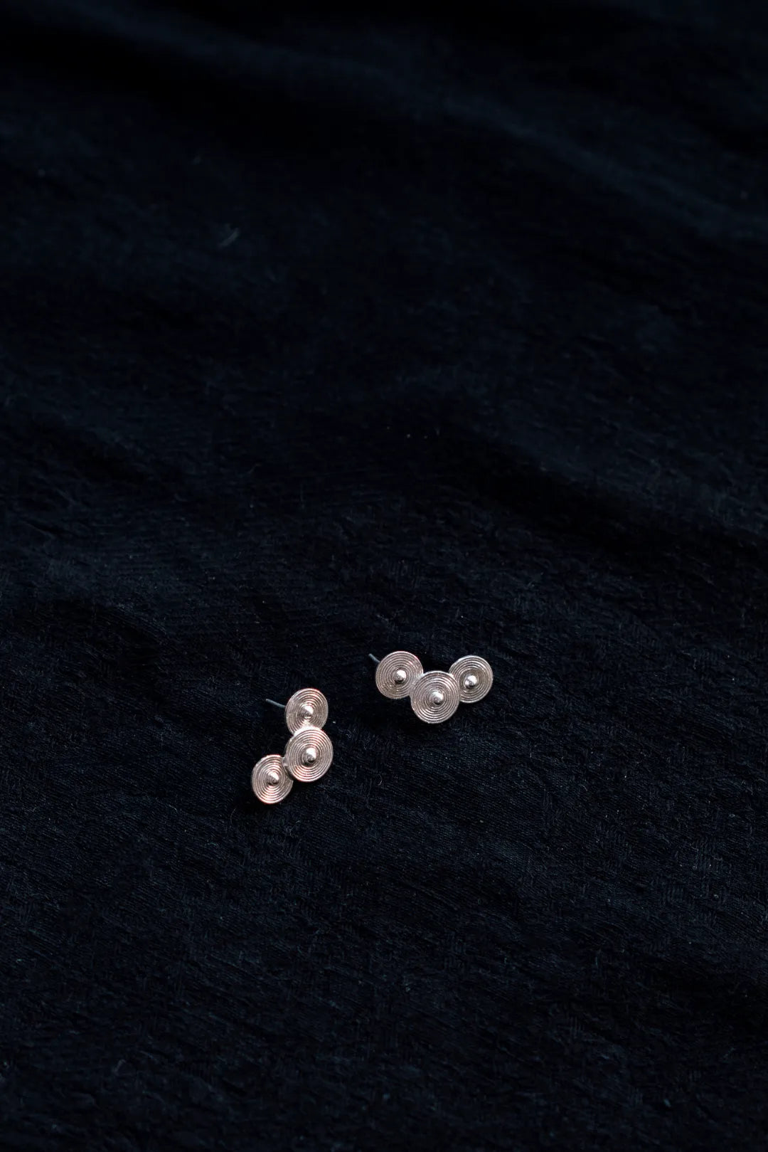 Crescent Ripple Reunion Stud Earrings