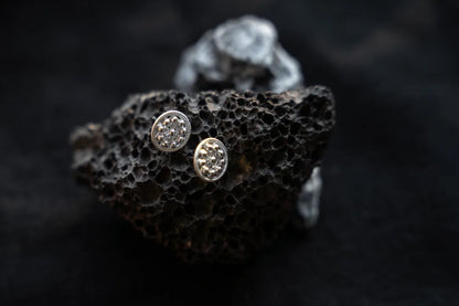 Bronze Drum Blessing Mini Studs